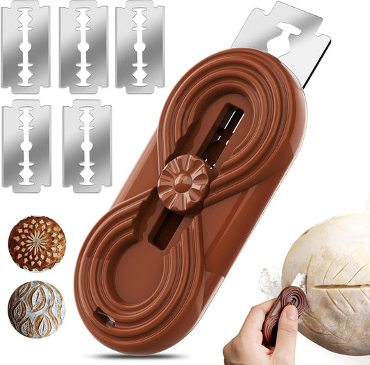 Bread Lame Dough Scoring Knife, Bread Scoring Tool,Upgraded Retractable & Magnetic Design, Anti-Slip Handle V1258-DP02-B-1404