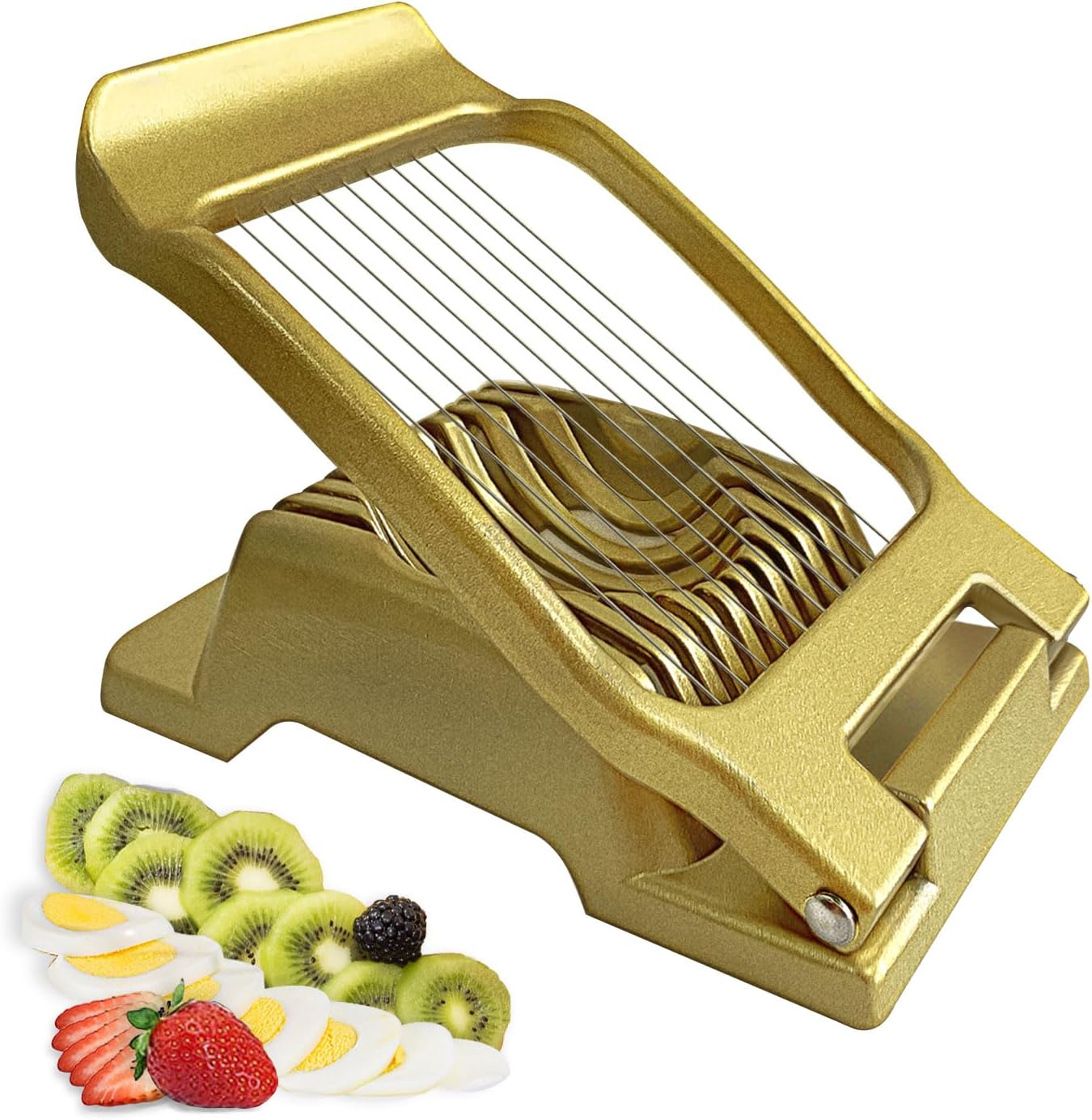 Egg Slicer for Hard Boiled Eggs Heavy Duty, Egg Cutter for Soft Fruit Food Mushroom Gold V1258-DP02-B-1416