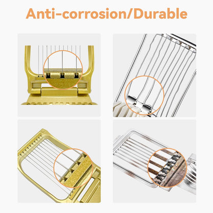 Egg Slicer for Hard Boiled Eggs Heavy Duty, Egg Cutter for Soft Fruit Food Mushroom Gold V1258-DP02-B-1416