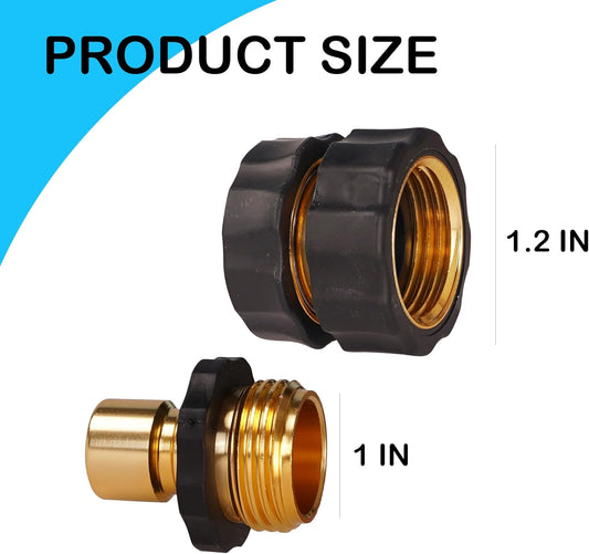 Garden Hose Quick Connector, 3/4 Inch Male and Female Garden Hose Fitting Quick Connector, 3 Female + 6 Male V1258-DP02-B-142