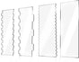 4 Pieces Large Clear Acrylic Cake Scraper Set Cakes Smoother Stripes Edge Contour Comb for DIY Icing Frosting V1258-DP02-B-1435