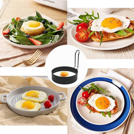 4 Pack Stainless Steel Eggs Maker Non Stick Round Egg Cooker for Cooking Rings Shaper Frying Pancake V1258-DP02-B-1437
