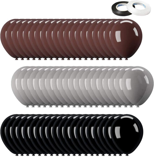 60 Pack The Office Balloons Birthday Decoration Brown & Black Silver Party Merchandise by Dwight K. Schrute V1258-DP02-B-1439