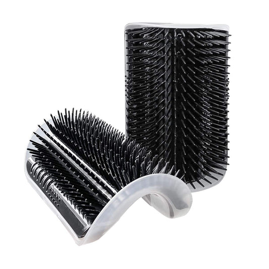2 Pack Black Catnip Wall Massage Corner Brush for Long & Short Fur Cats and Kittens - Self Groomer Scratcher V1258-DP02-B-1440