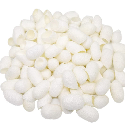 Petluno 100pcs Fresh Natural Silk Ball Cocoons Facial Cleanser Balls Healthy Skin Care Scrub Face Massage V1258-DP02-B-1441