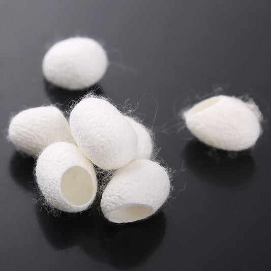 Petluno 100pcs Fresh Natural Silk Ball Cocoons Facial Cleanser Balls Healthy Skin Care Scrub Face Massage V1258-DP02-B-1441