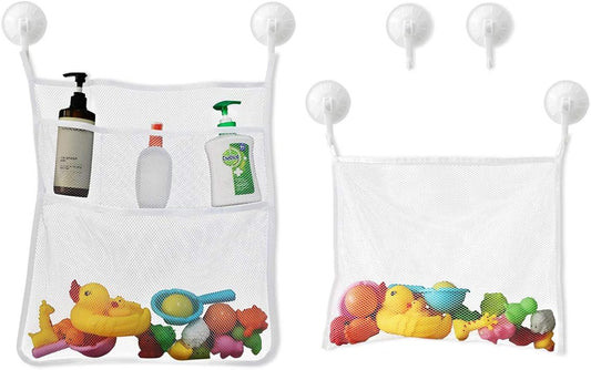 Petluno Bath Toy Organizer Mesh Storage Baby Shower Toys Bathtub Net Bag Kids Quick Dry Holder 2 X Bathroom & V1258-DP02-B-1443