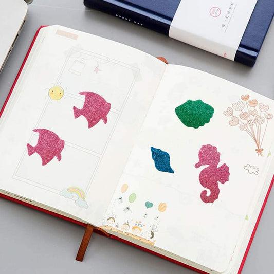 Petluno Glitter Colorful Sea Animals Shapes Foam Stickers Self Adhesive Craft Supplies for Greeting Cards DIY V1258-DP02-B-1444