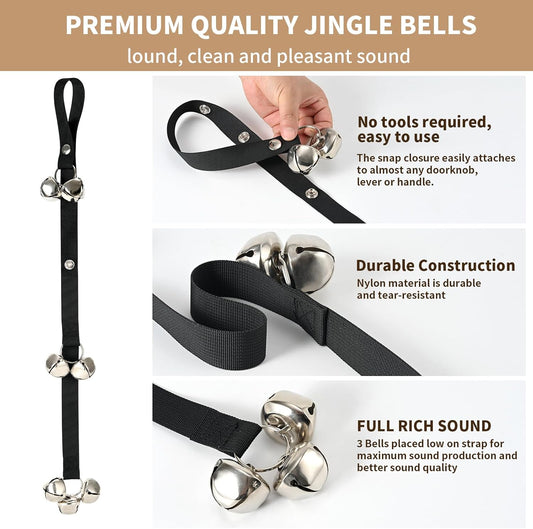 Upgraded Puppy Bells Dog Doorbells for Door Knob/Potty Training/Go Outside-Dog Puppies Dogs Doggy Doggie V1258-DP02-B-1450