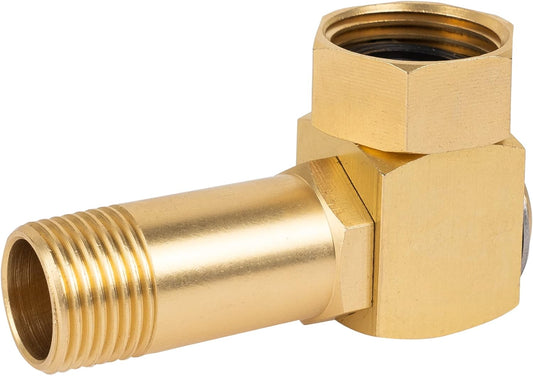 Garden Hose Adapter, Brass Replacement Part Swivel, Hose Reel Parts Fittings V1258-DP02-B-146