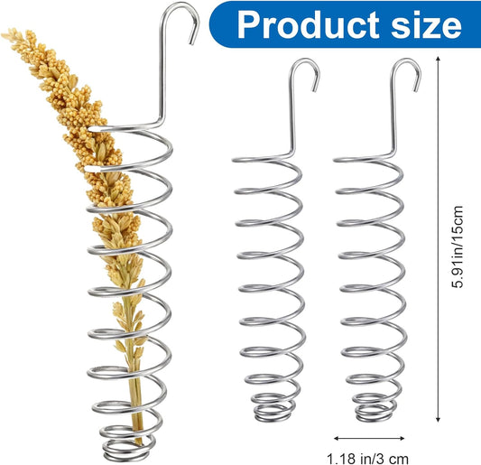 2 Pack Millet Spray Holder for Parrots, Parakeet Treat Sticks Feeder, Natural Millet Treats Stiks Bars for V1258-DP02-B-1463