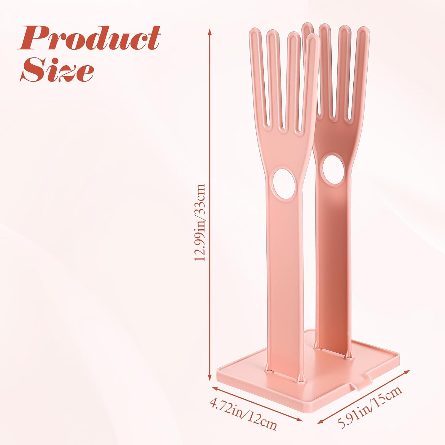 2 Pcs Kitchen Glove Holder, Kitchen Glove Stand Holder Plastic Glover Drying Dryer Rack V1258-DP02-B-1468