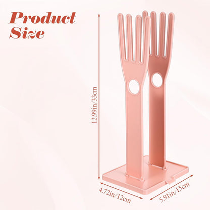 2 Pcs Kitchen Glove Holder, Kitchen Glove Stand Holder Plastic Glover Drying Dryer Rack V1258-DP02-B-1468