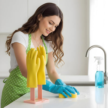 2 Pcs Kitchen Glove Holder, Kitchen Glove Stand Holder Plastic Glover Drying Dryer Rack V1258-DP02-B-1468