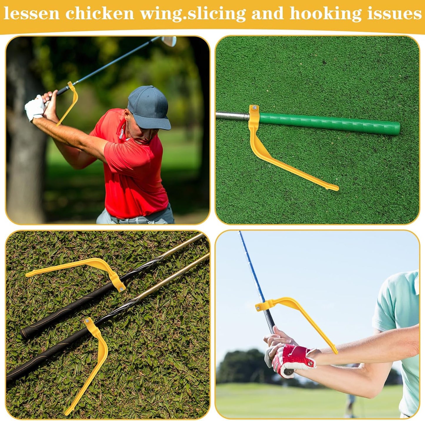 Xindojuz Golf Swing Training Aid, Golf Training Wrist Hinge Swing Correcting Trainer Tool, Stock Shot Setter V1258-DP02-B-1473