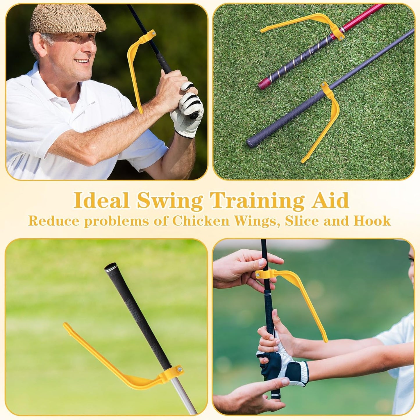 Xindojuz Golf Swing Training Aid, Golf Training Wrist Hinge Swing Correcting Trainer Tool, Stock Shot Setter V1258-DP02-B-1473