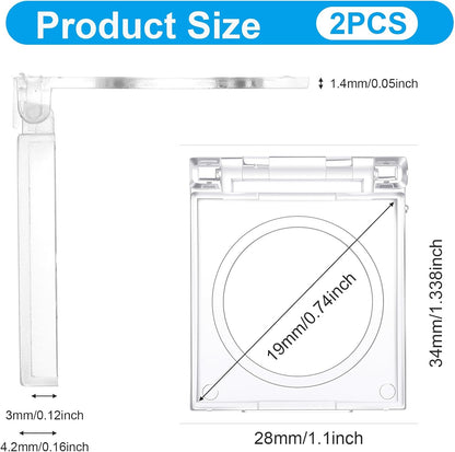 2 PCS Self-Adhesive Light Switch Cover Diamond Art Accessories, Power Pad Button Cover Clear Touch Push Start V1258-DP02-B-1477