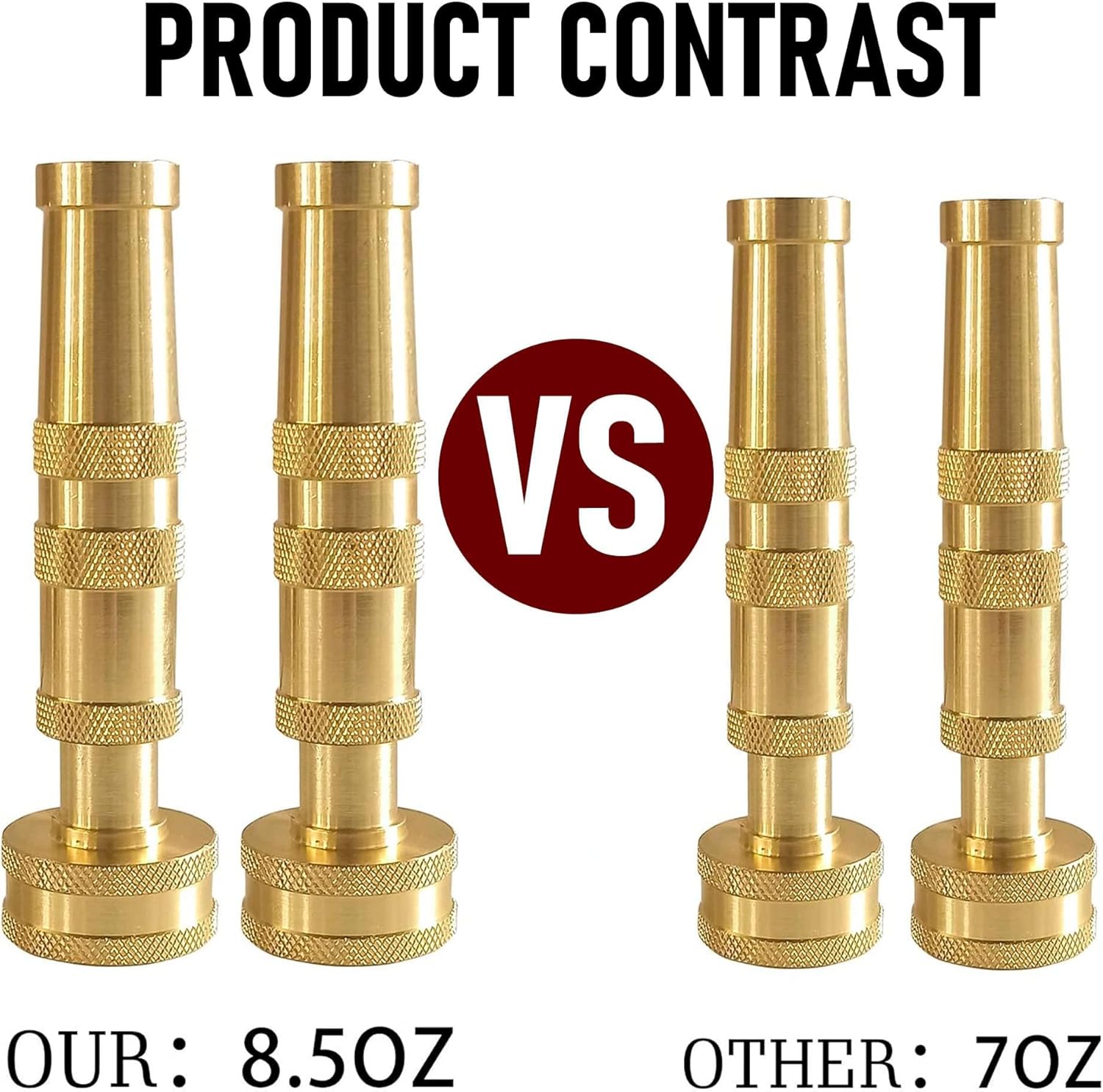 Garden Hose Repair Kit + Adjustable Twist Hose Nozzle V1258-DP02-B-148