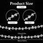 2 Yard Rhinestone String Silver Rhinestone Strings by The Yard Rope Crystal Applique Strips String for Crafts V1258-DP02-B-1480