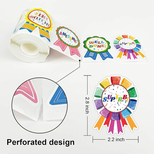 STARLIBOO Reward Stickers, Compliment Stickers, 300pcs Reward Labels, 2.2 * 2.8 Inches Teacher Classroom V1258-DP02-B-1488