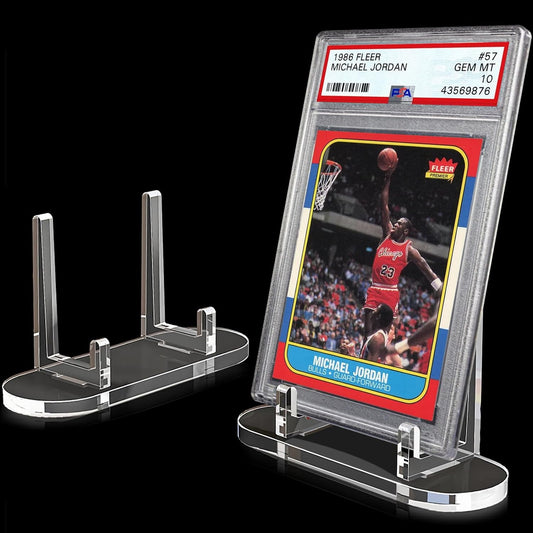 tutata Acrylic Trading Card Display Stand, 10 Pack Clear Card Stands, Card Stands for Sports Cards, Sports V1258-DP02-B-1491