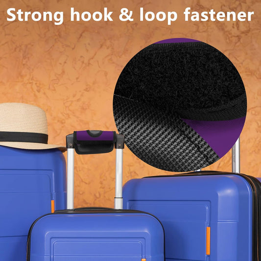 5 Pcs Neoprene Luggage Handle Wrap Handle Grip Luggage Tags Identifier Hollow Design for Push-Button, Bright V1258-DP02-B-1492