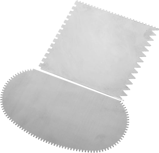 2Pcs Mud Rib Pottery Clay Ribs Stainless Steel Serrated Scraper Crafts Tool, Ceramics Clay Sculpting Tools V1258-DP02-B-1494