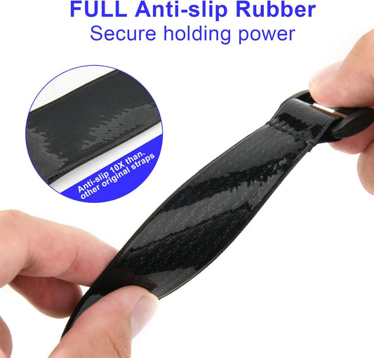 Cinch Straps with Anti-Slip Silicone Strips, 1 x 14" Hook & Loop Fastening Cable Strap Heavy Duty V1258-DP02-B-1495
