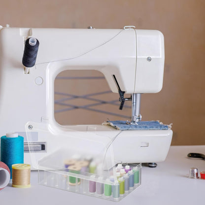 Homakover 42 Spools Sewing Thread Box Storage, Clear Plastic Thread Spools Holder, Embroidery Organizer V1258-DP02-B-1499