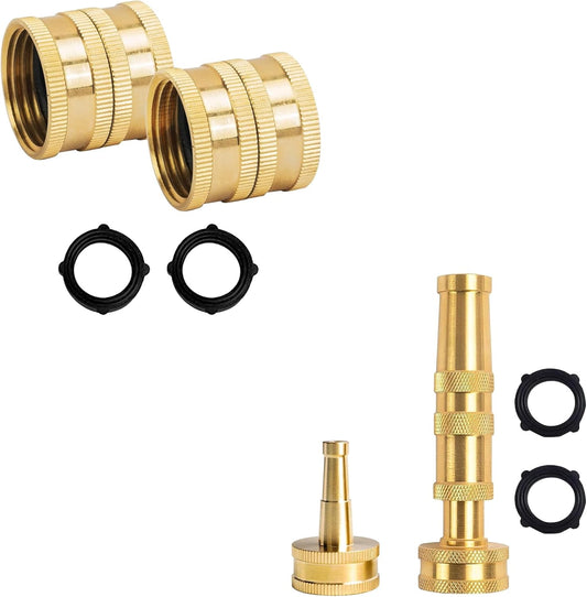 Garden Hose Adapter + Nozzle Twist and Nozzle Jet V1258-DP02-B-150