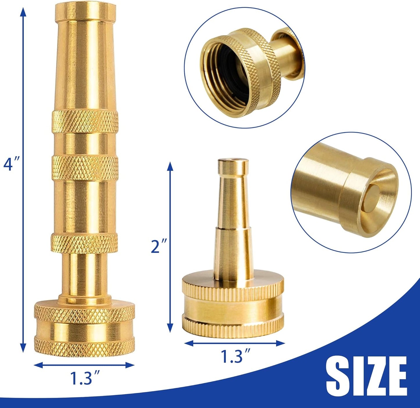 Garden Hose Adapter + Nozzle Twist and Nozzle Jet V1258-DP02-B-150