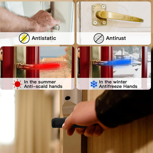 Homakover Door Handle Covers, Door Knob Covers for Summer Anti-Scald Hands, and Winter Antifreeze Hands, Door V1258-DP02-B-1501