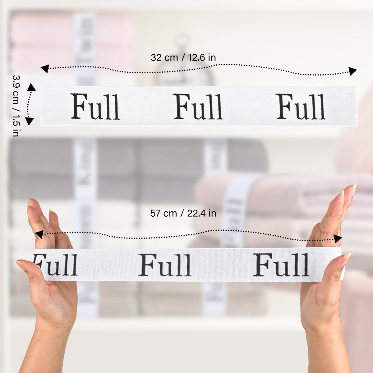 CONLI 8 Pack Bed Sheet Organizer Straps Sheet Organizer Bands for Closet,Storage Label Bands,Flexible Elastic V1258-DP02-B-1507