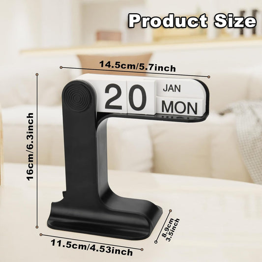 Flip Perpetual Calendar, Desk Calendar Standing Flip, Daily Perpetual Desktop Calendar with Large Display, V1258-DP02-B-1514