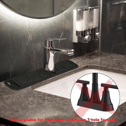 Faucet Mat for Bathroom Sink - Easy to Clean, Anti-Slip Splash Guard with Fast Drying Properties - Protective V1258-DP02-B-1517