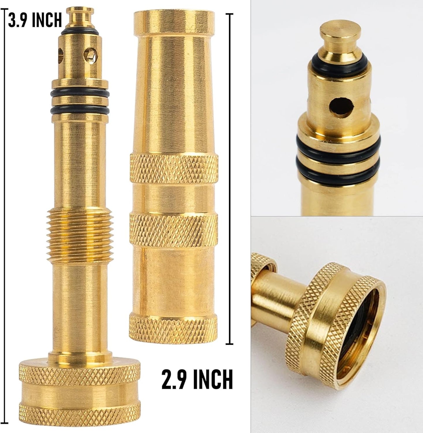 Garden Hose Adapter + 4" Twist Hose Nozzle V1258-DP02-B-152