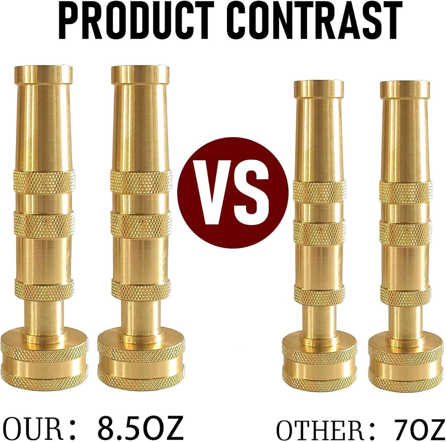 Garden Hose Adapter + 4" Twist Hose Nozzle V1258-DP02-B-152