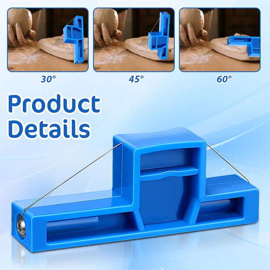Xindojuz Angle Cutting Clay Tool, Steel Wire Bevel Cutter Small Pottery Angle Clay Trimming Tools Plastic V1258-DP02-B-1521
