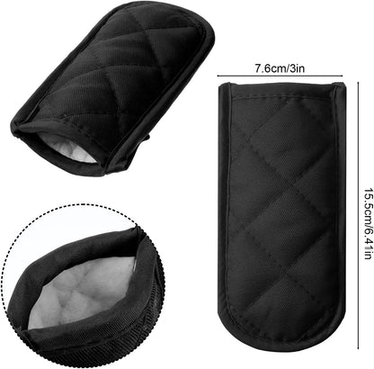 Xindojuz 4 PCS Cast Iron Skillet Handle Covers, Pan Pot Handle Holders Heat Resistant Non-Slip Cotton Cast V1258-DP02-B-1526