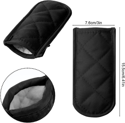 Xindojuz 4 PCS Cast Iron Skillet Handle Covers, Pan Pot Handle Holders Heat Resistant Non-Slip Cotton Cast V1258-DP02-B-1526