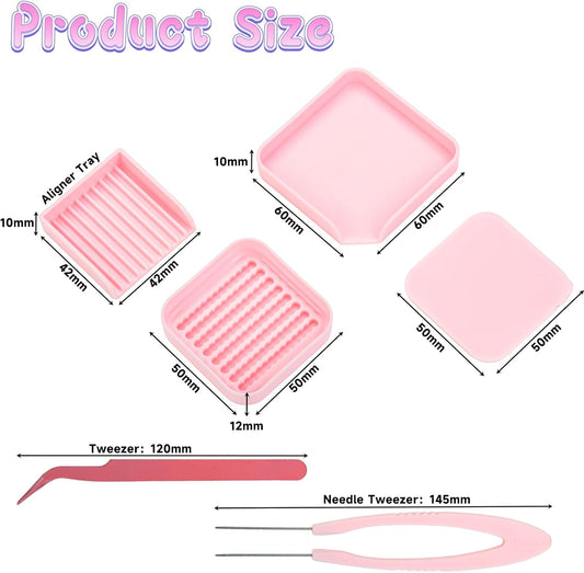 Homakover 2.6mm Fuse Bead Picking Tray Kit - Beads Craft Tool Set with Pickup Tray, Storage Box, Stainless V1258-DP02-B-1531