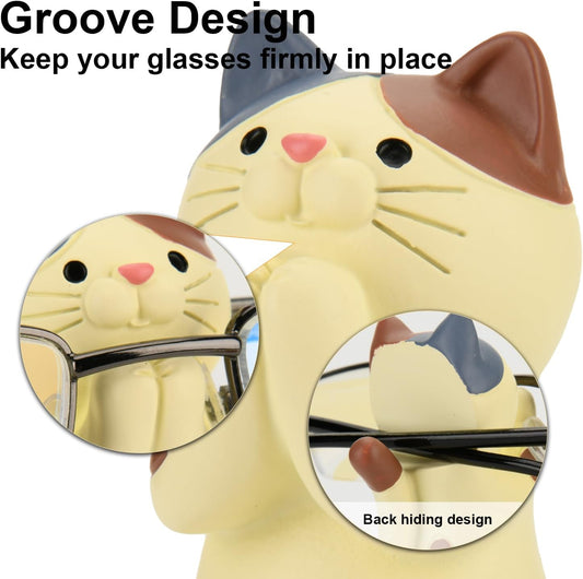 Creative Glasses Holder Stand for Desk, Cute Cat Eyeglasses Holder Display Stand, Sunglasses Spectacle V1258-DP02-B-1532