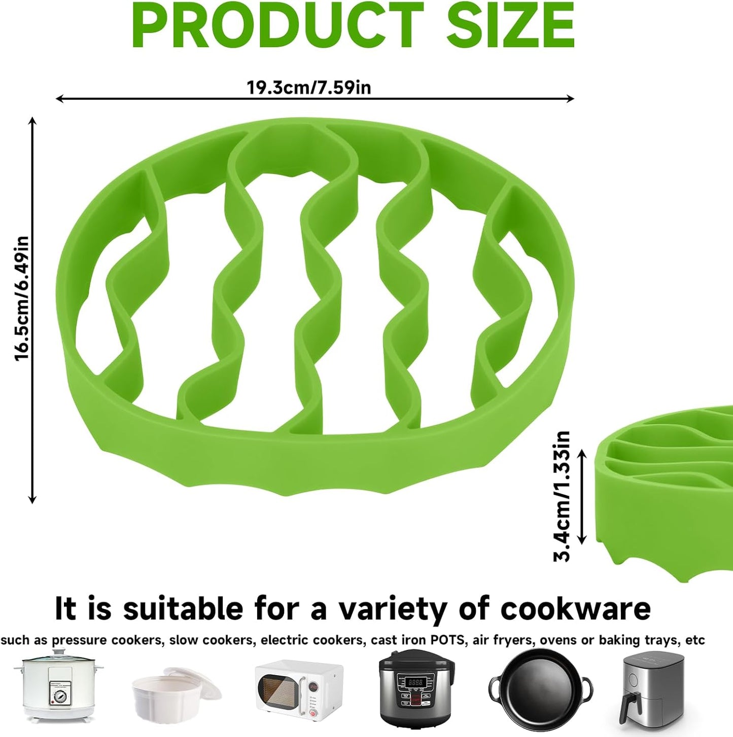 Silicone Roasting Rack, Silicone Cooker Rack Kitchen Cooking Accessories for Baking Cooking Steaming Cooling V1258-DP02-B-1536