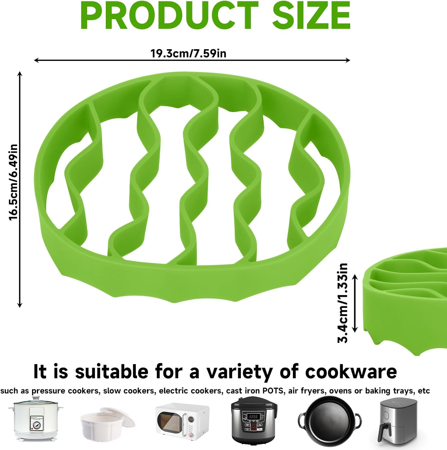 Silicone Roasting Rack, Silicone Cooker Rack Kitchen Cooking Accessories for Baking Cooking Steaming Cooling V1258-DP02-B-1536