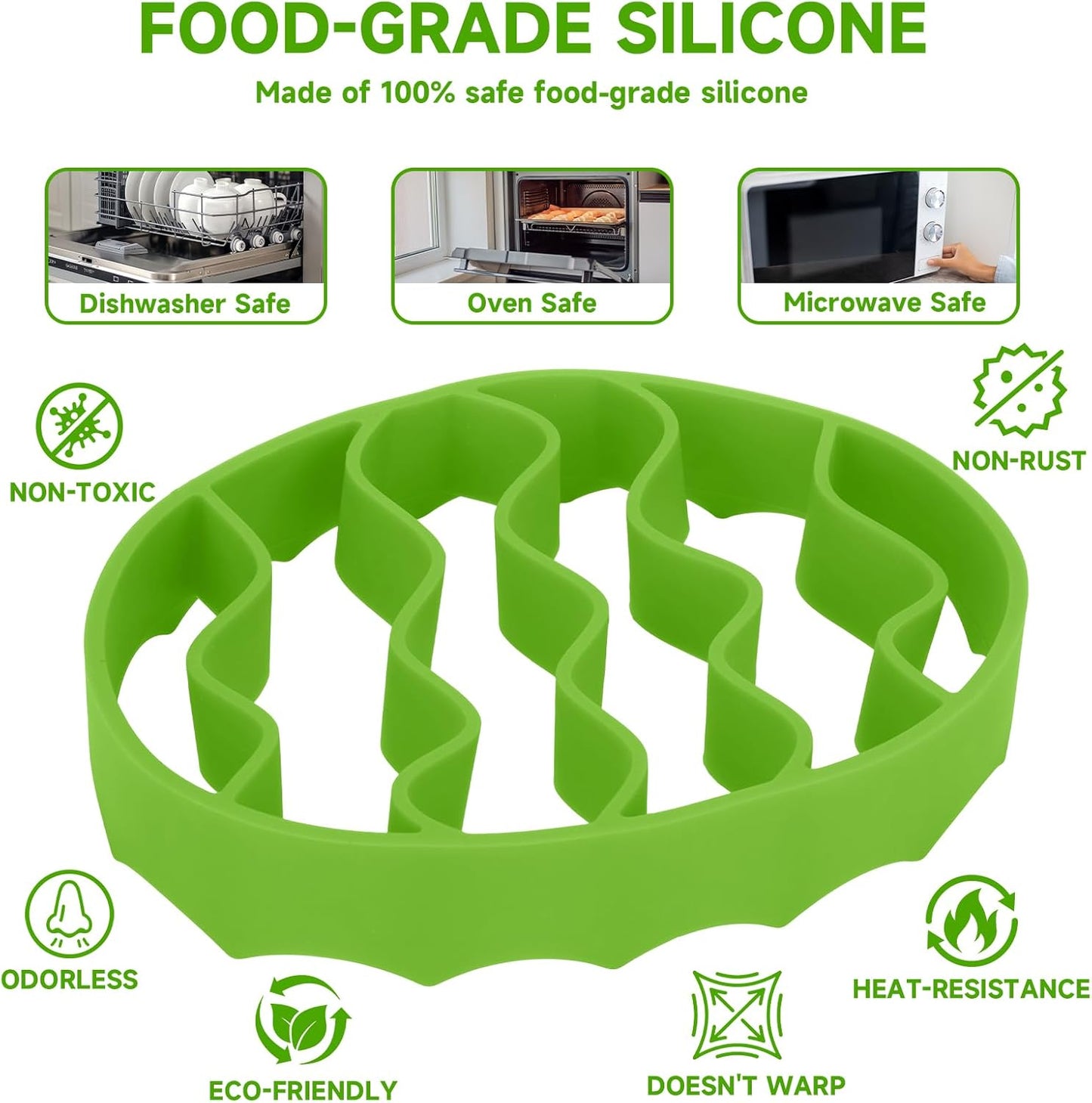 Silicone Roasting Rack, Silicone Cooker Rack Kitchen Cooking Accessories for Baking Cooking Steaming Cooling V1258-DP02-B-1536