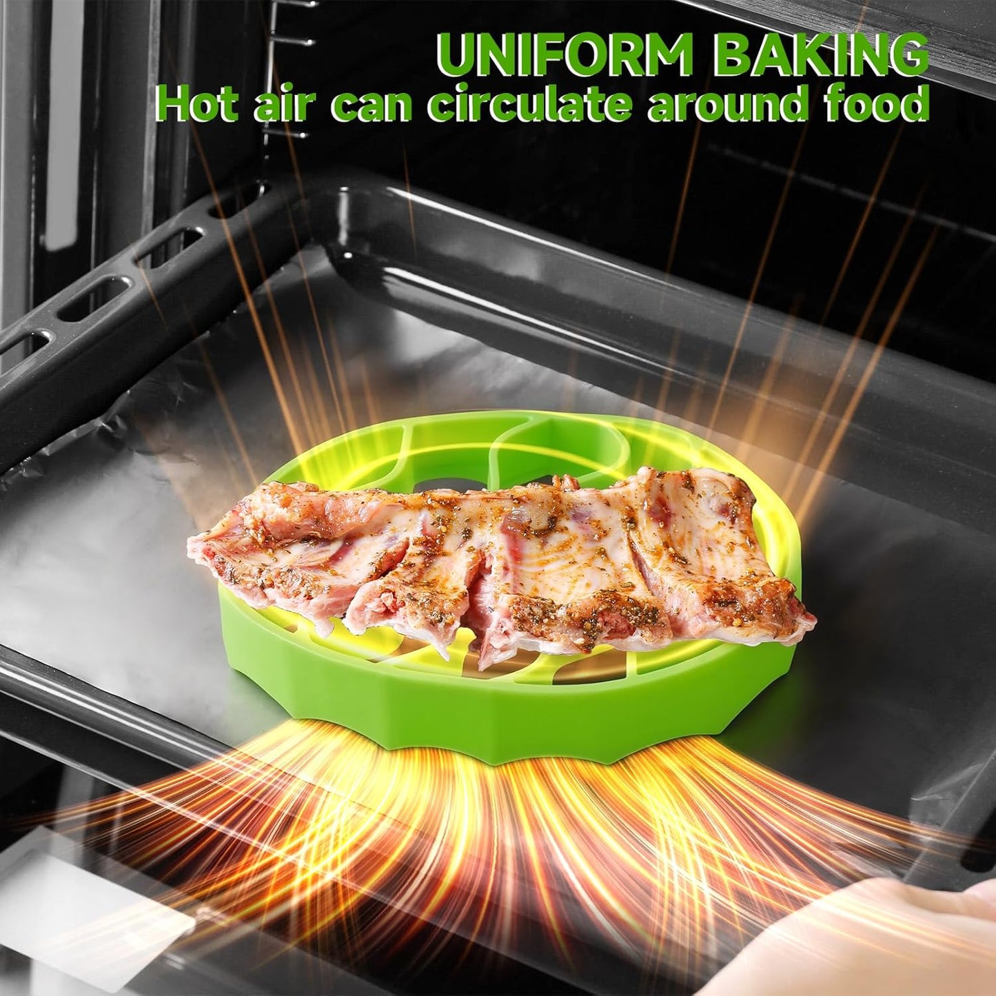 Silicone Roasting Rack, Silicone Cooker Rack Kitchen Cooking Accessories for Baking Cooking Steaming Cooling V1258-DP02-B-1536