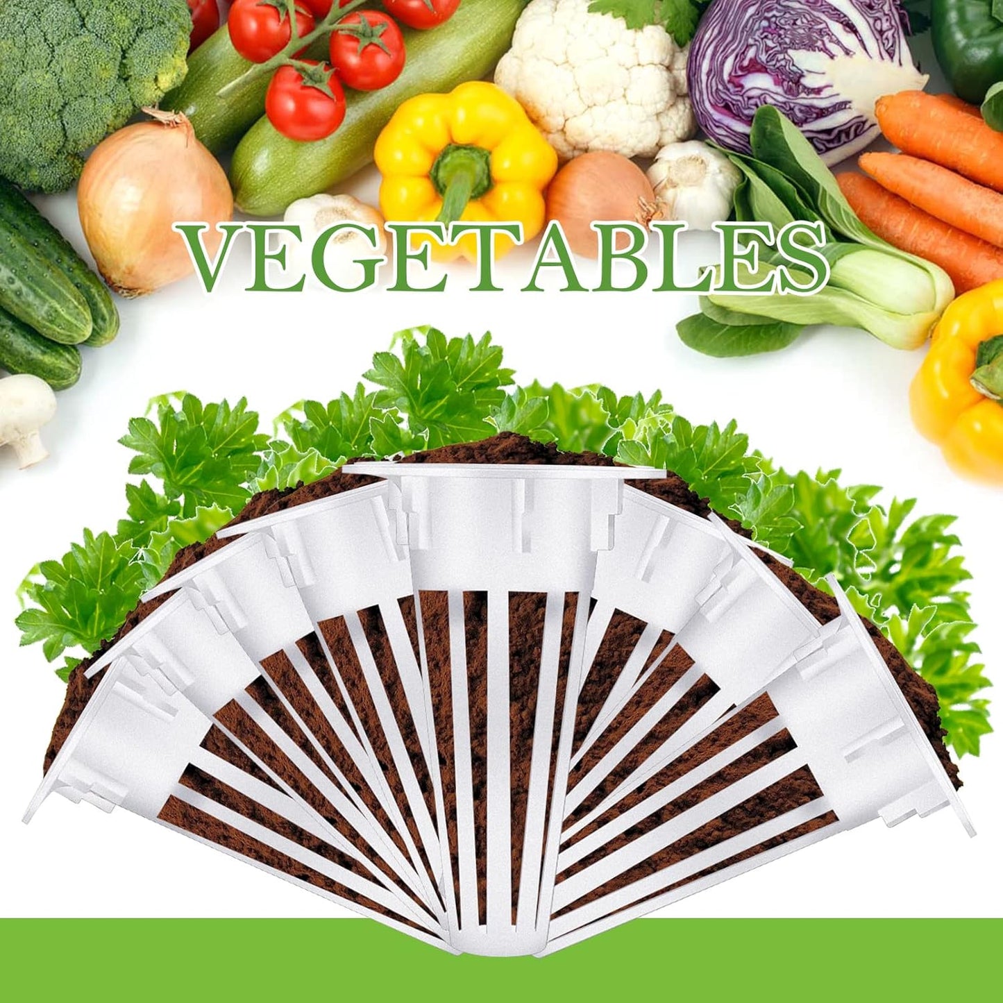 Cunhill 100 Pcs Hydroponic Growing Kit Include 50 Pcs Plant Replacement Basket Containers and 50 Pcs Seed Pot V1258-DP02-B-1546