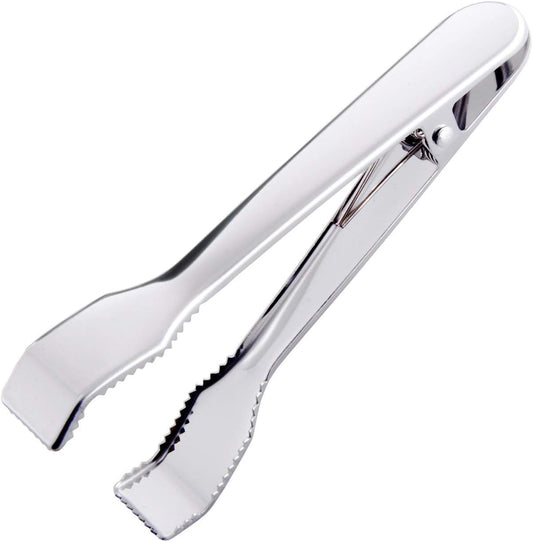 Ice Tongs for Ice Bucket 6-3/4 Inch - Premium 18/8 Stainless Steel Ice Tongs with Teeth for Ice Sugar Cubes V1258-DP02-B-1564