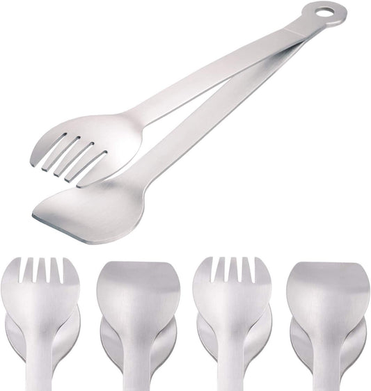 Small Serving Tongs 6-Inch Stainless Steel Mini Appetizer Tongs, Set of 4 (Brushed) V1258-DP02-B-1567