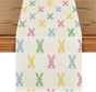 Green Pink Bunny Rabbit Easter Table Runner, Spring Kitchen Dining Table Decoration for Home Party Decor V1258-DP02-B-1583
